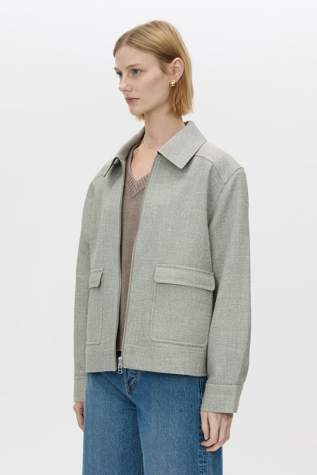 Camilla and Marc | Wright Collared Jacket - Reed Green