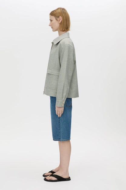 Camilla and Marc | Wright Collared Jacket - Reed Green