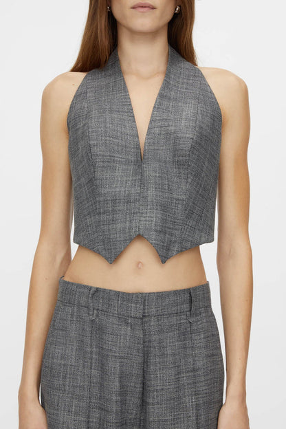 Camilla and Marc | Zazu Cropped Vest Top - Charcoal Marle