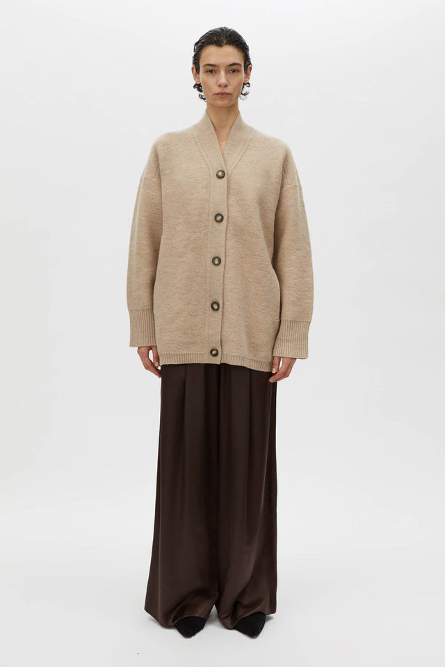 Camilla and Marc | Rohan Boiled Merino Knit Cardigan - Oatmeal Melange