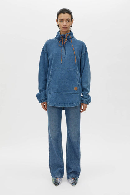Camilla and Marc | Meena Denim Fleece Pullover - Classic Blue