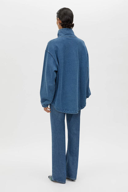 Camilla and Marc | Meena Denim Fleece Pullover - Classic Blue