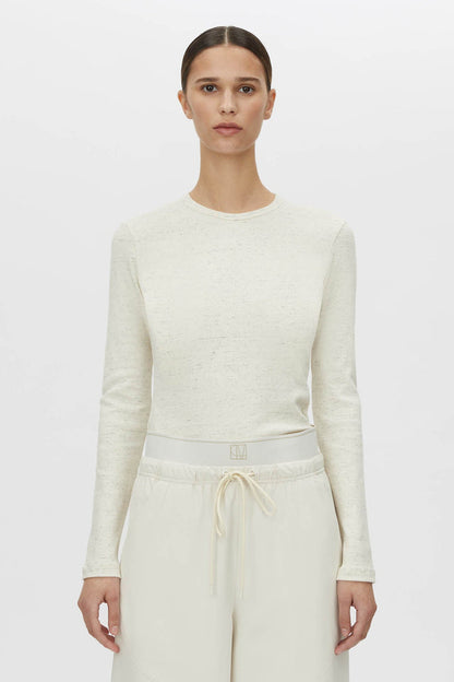 Camilla and Marc | Nora Long Sleeve Monogram Top - Ivory Marle