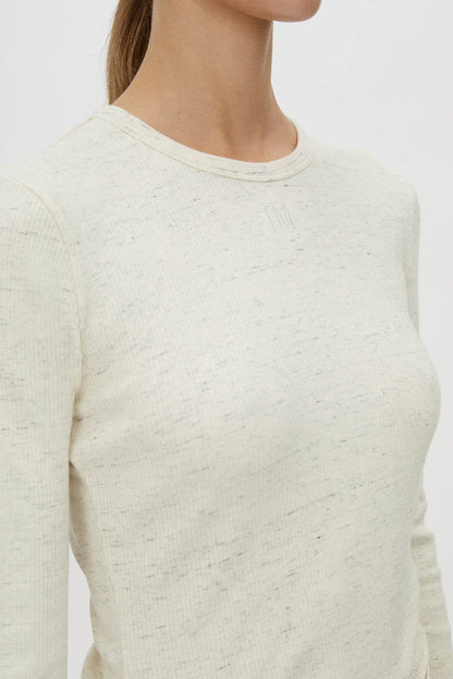 Camilla and Marc | Nora Long Sleeve Monogram Top - Ivory Marle