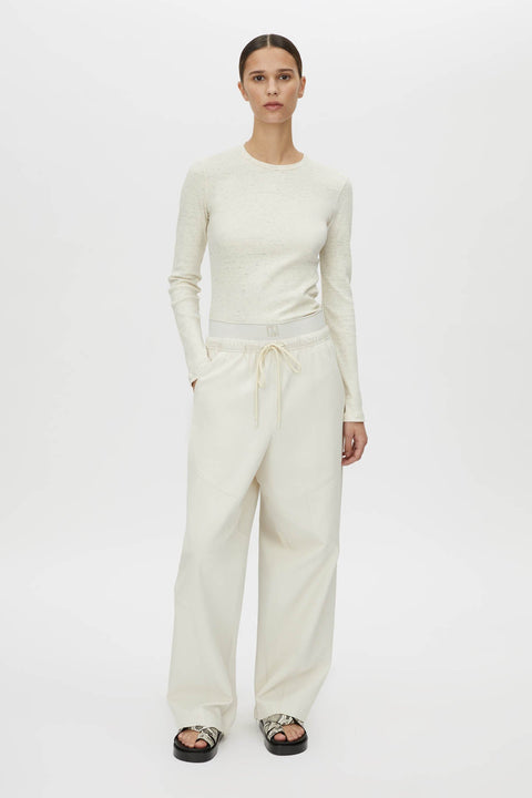 Camilla and Marc | Nora Long Sleeve Monogram Top - Ivory Marle