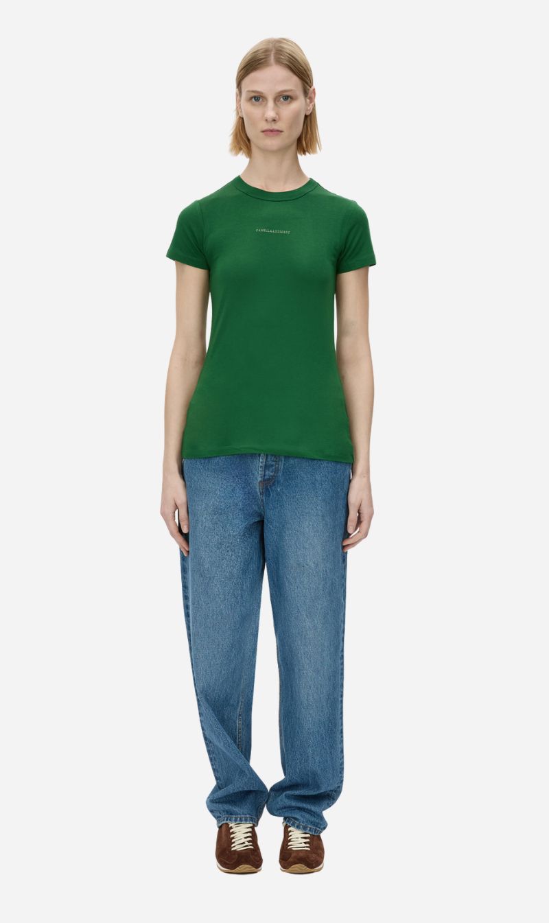 Camilla and Marc | Suvero Slim Fit Logo Tee - Forest Green