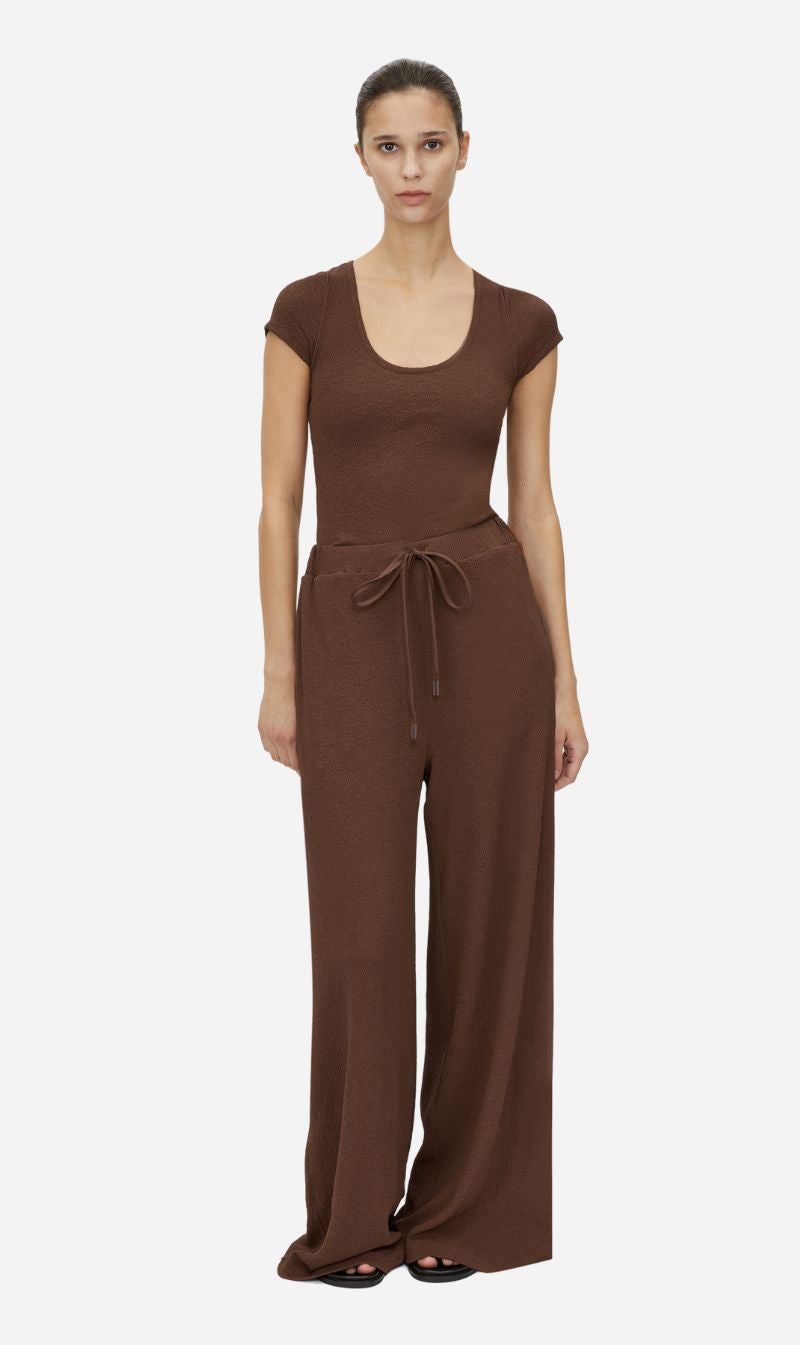 Camilla and Marc | Cali Cap Sleeve Bodysuit - Chocolate