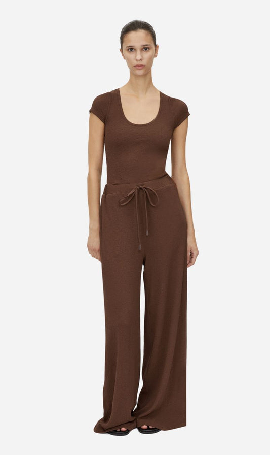 Camilla and Marc | Cali Cap Sleeve Bodysuit - Chocolate