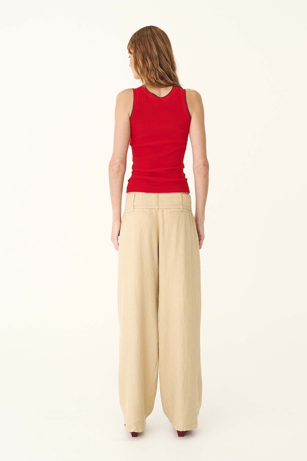 Rowie The Label | Carlotta Linen Curve Pants - Khaki