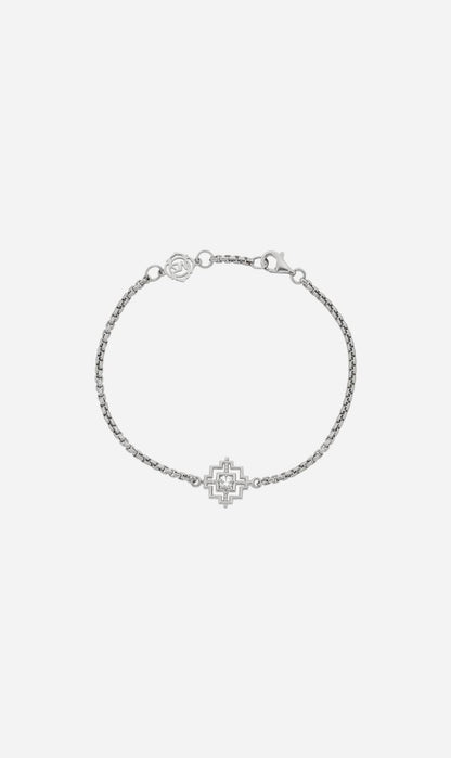 Zoe & Morgan | Centered Bracelet - Silver/White Zircon