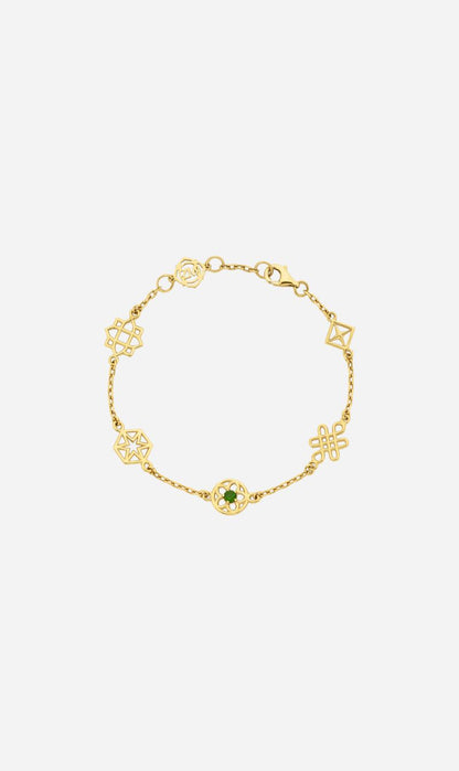 Zoe & Morgan | Aura Bracelet - Gold/Chrome Diopside