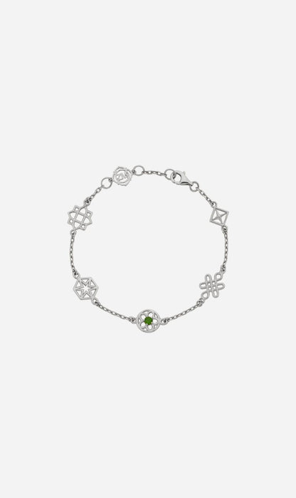 Zoe & Morgan | Aura Bracelet - Silver/Chrome Diopside