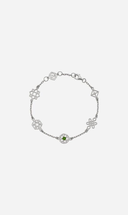 Zoe & Morgan | Aura Bracelet - Silver/Chrome Diopside