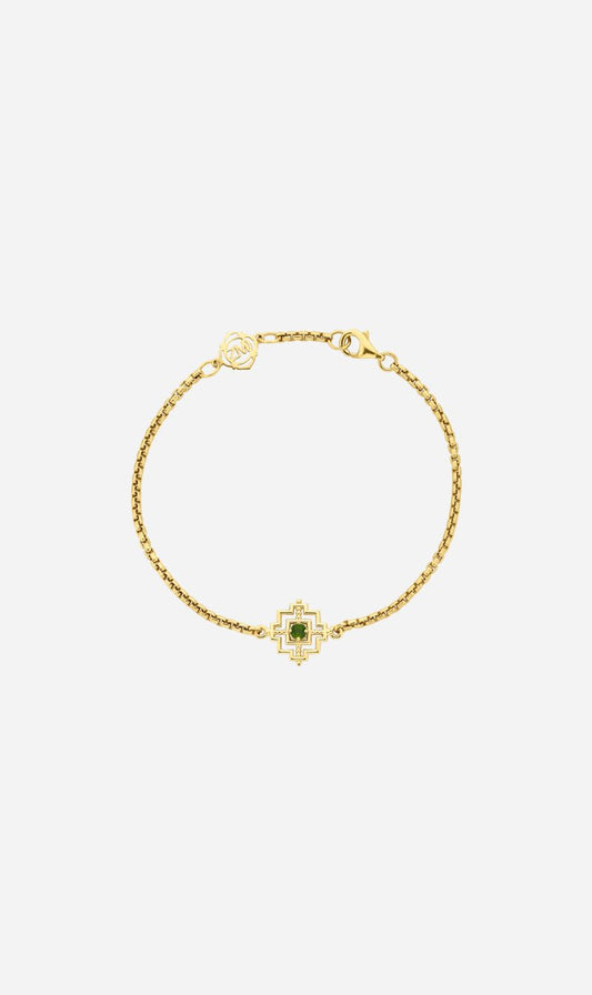 Zoe & Morgan | Centered Bracelet - Gold/Chrome Diopside