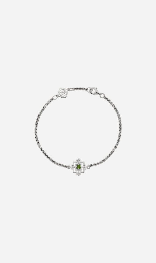 Zoe & Morgan | Centered Bracelet - Silver/Chrome Diopside
