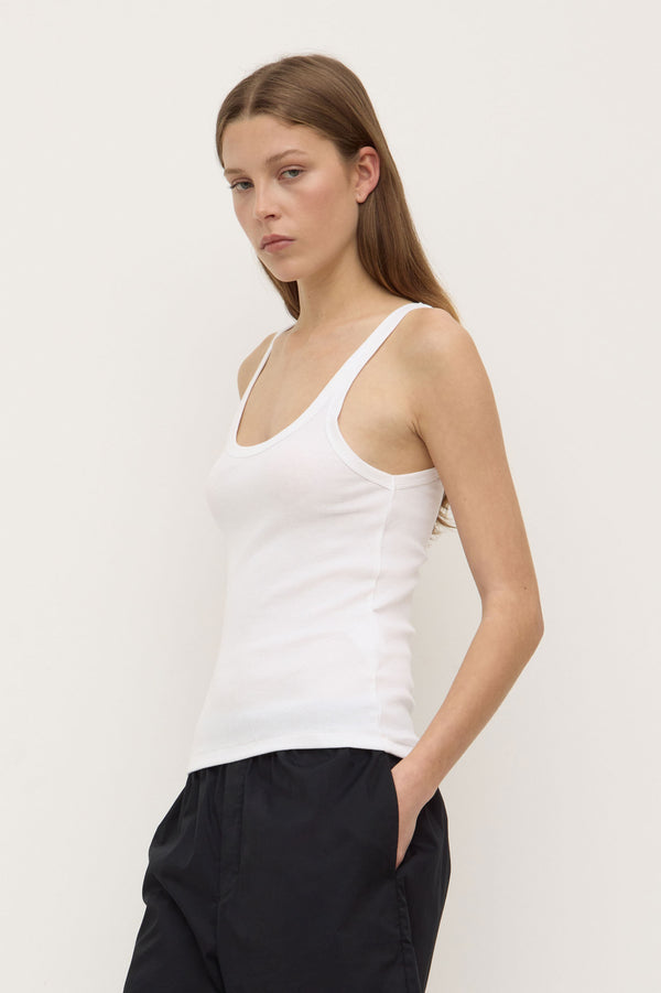 Assembly Label | Charlie Rib Tank - White