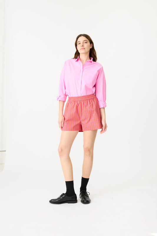 LMND | Chiara Shorts - Pink/Burnt Orange Stripe