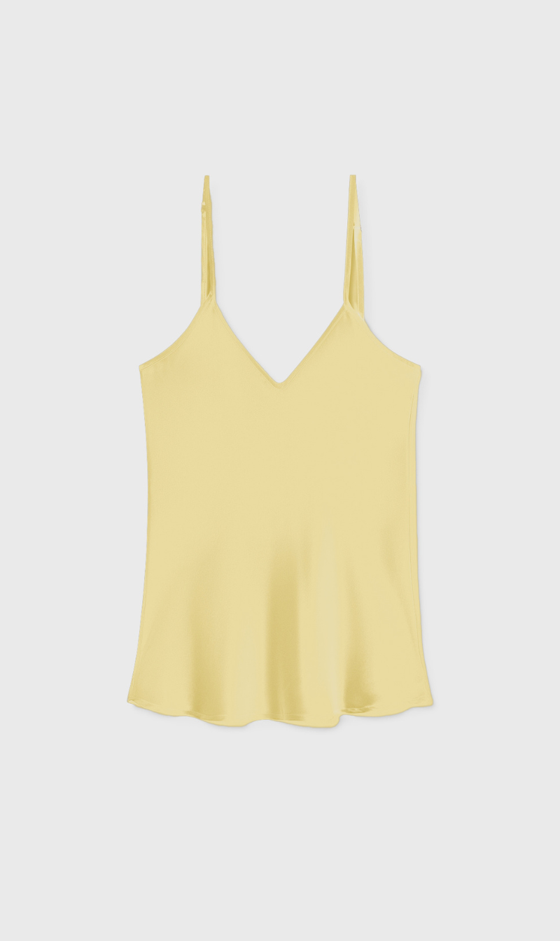 Silk Laundry | Bias Cut Cami - Vanilla Flower