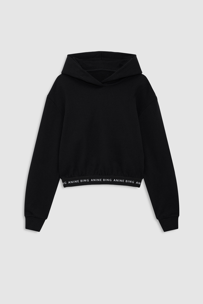 Anine Bing | Dany Cropped Hoodie - Black