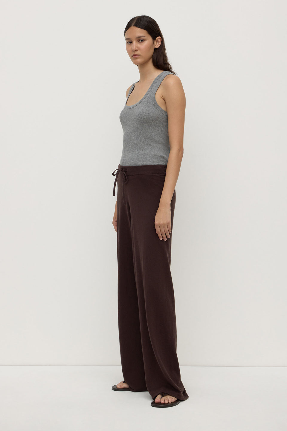 Assembly Label | Cotton Cashmere Lounge Pant - Ganache