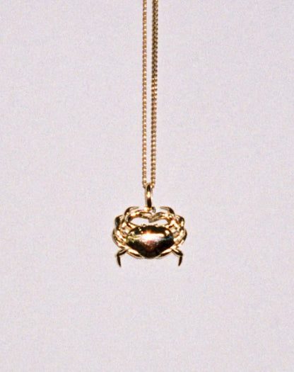 Meadowlark | Crab Charm Necklace 50cm - Silver