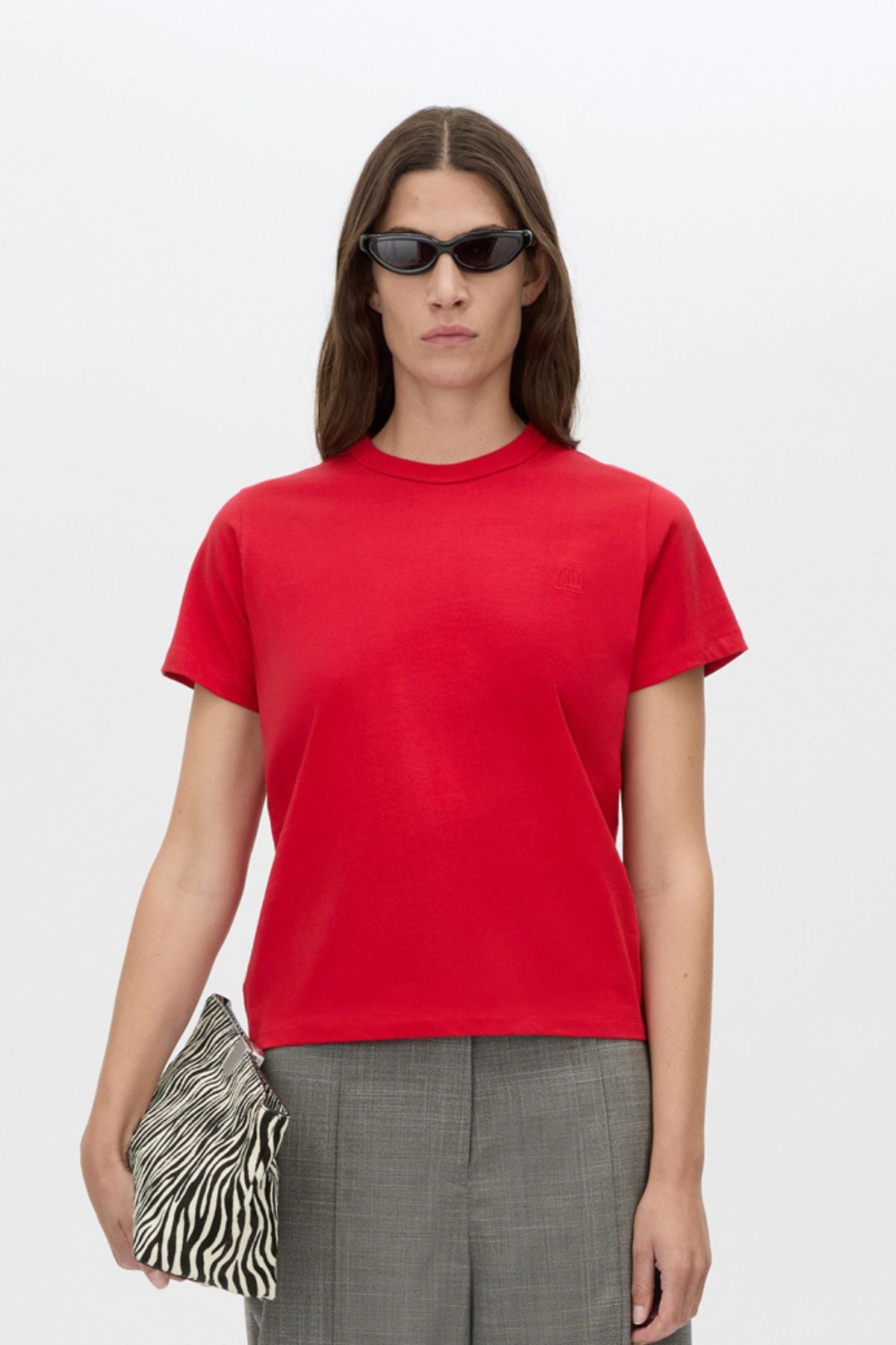 Camilla and Marc | Rosa Monogram Neat Fit Tee - Poppy Red