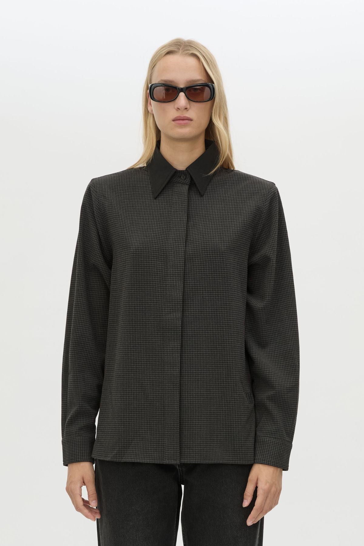 Camilla and Marc | Genre Gingham Shirt - Steel