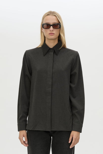 Camilla and Marc | Genre Gingham Shirt - Steel