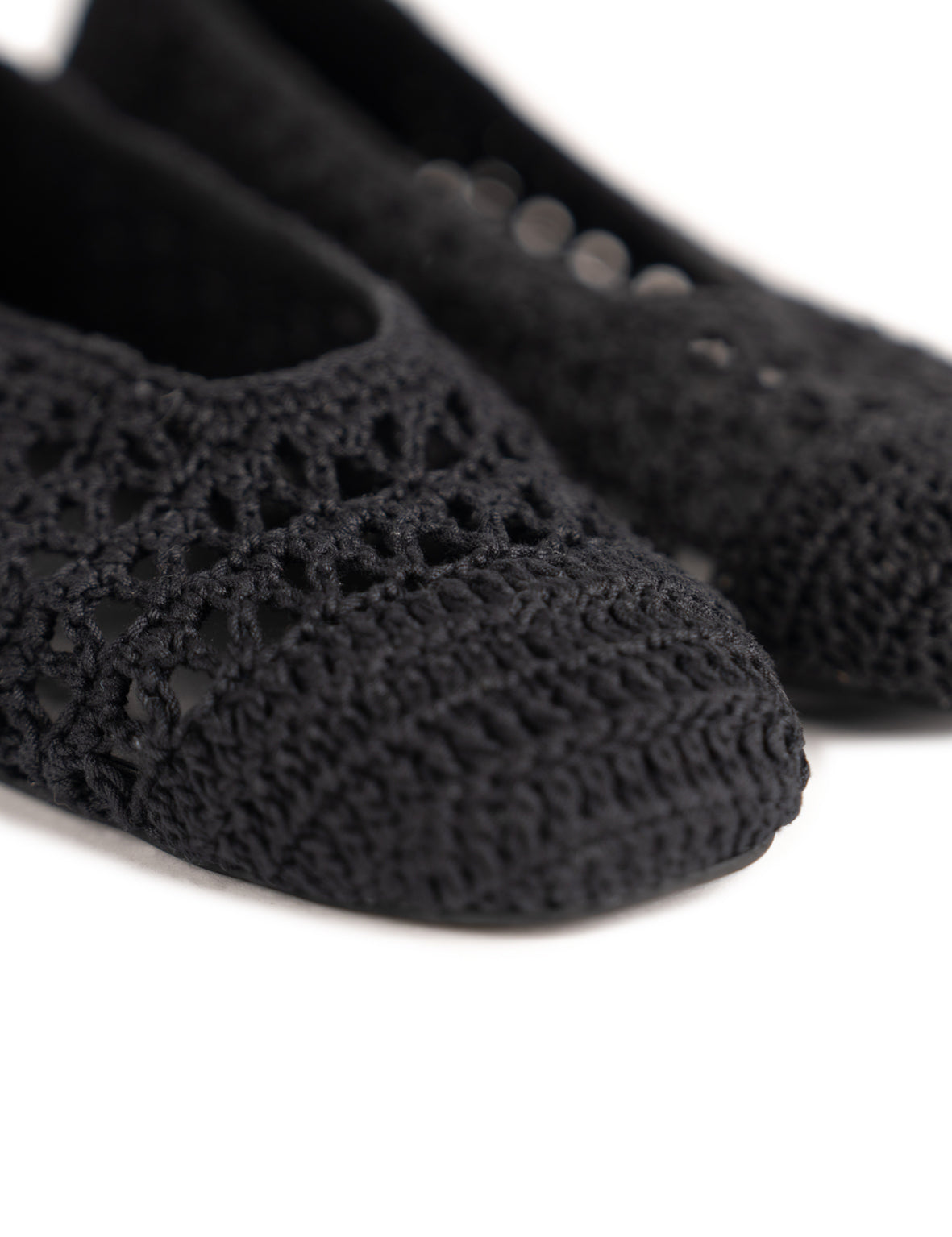 La Tribe | Crochet Ballet Flat - Black