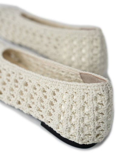 La Tribe | Crochet Ballet Flat - Cream