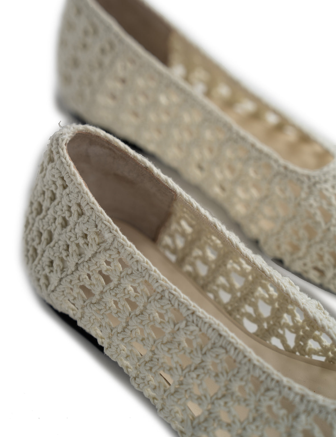 La Tribe | Crochet Ballet Flat - Cream