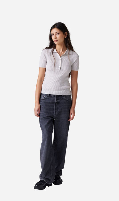 CRUSH | Locca Rib Polo - Pebble
