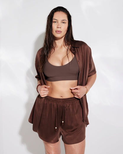 Dear Dylan | Swim Crop - Umber Rib