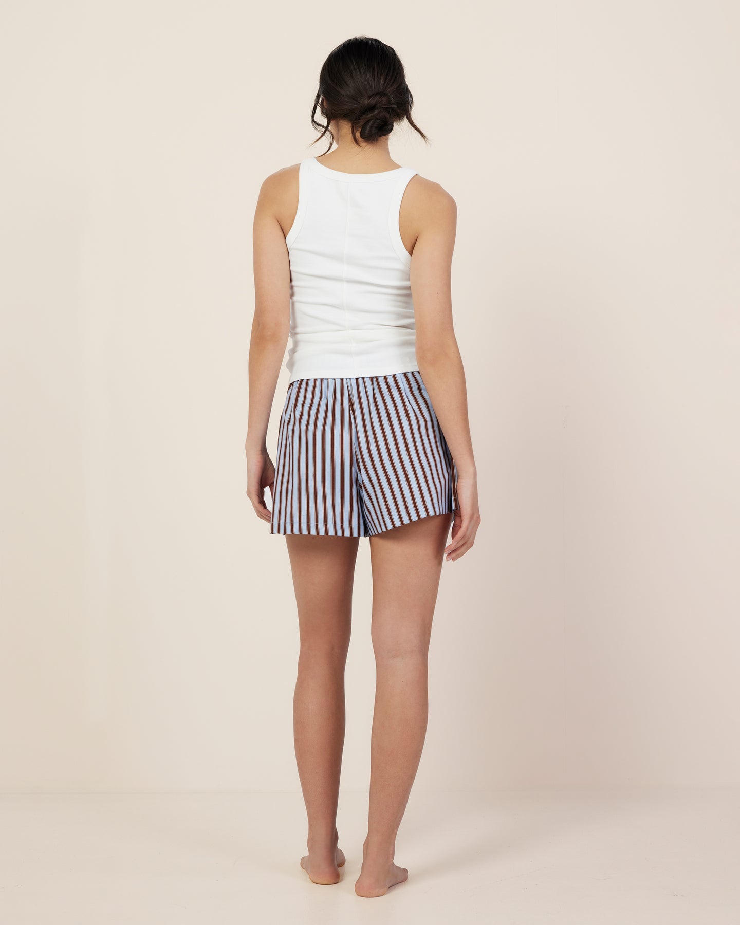Dear Dylan | Riviera Stripe Boxer Short - Azul/Crème/Umber