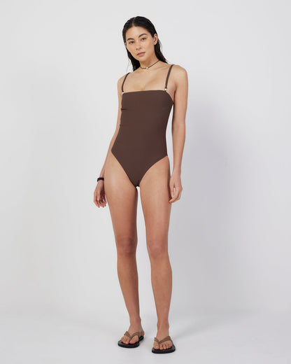 Dear Dylan | Swim One Piece - Umber Rib