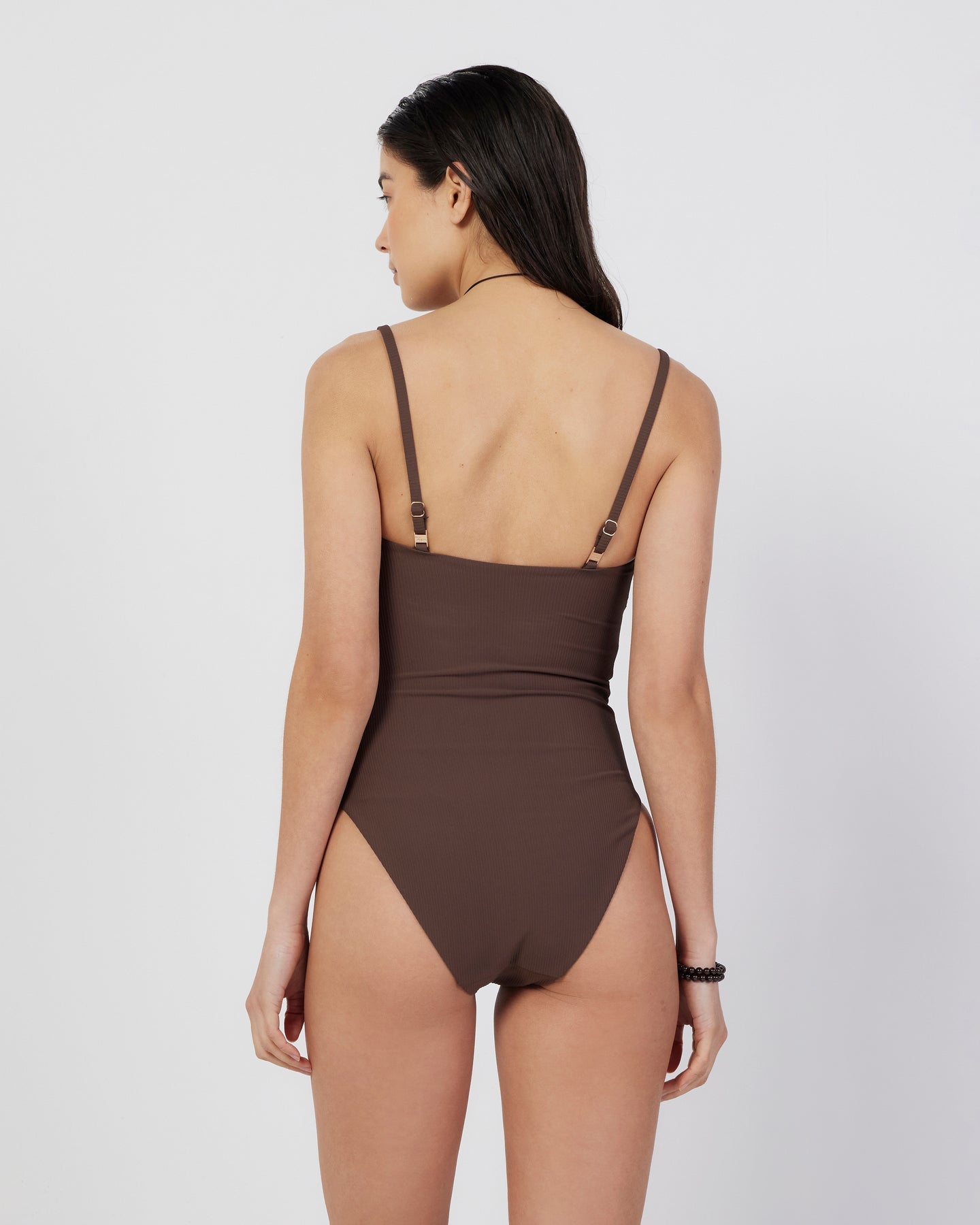 Dear Dylan | Swim One Piece - Umber Rib