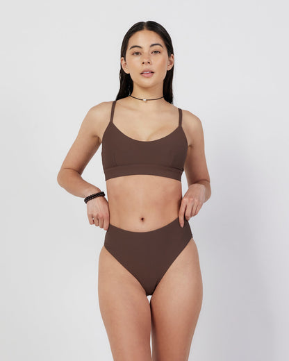 Dear Dylan | Swim Crop - Umber Rib