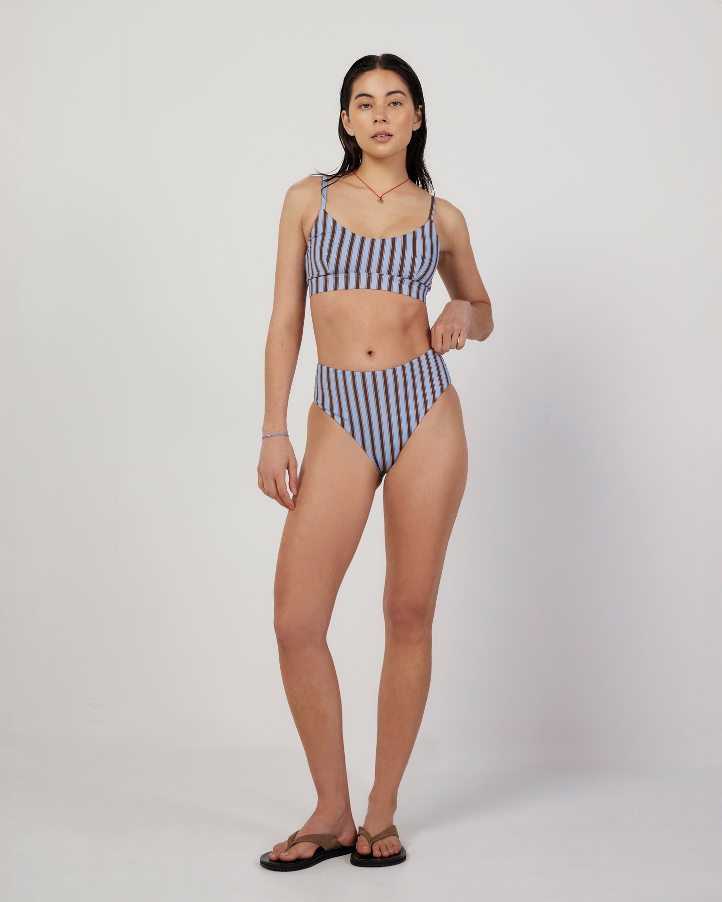 Dear Dylan | Swim Crop - Riviera Stripe