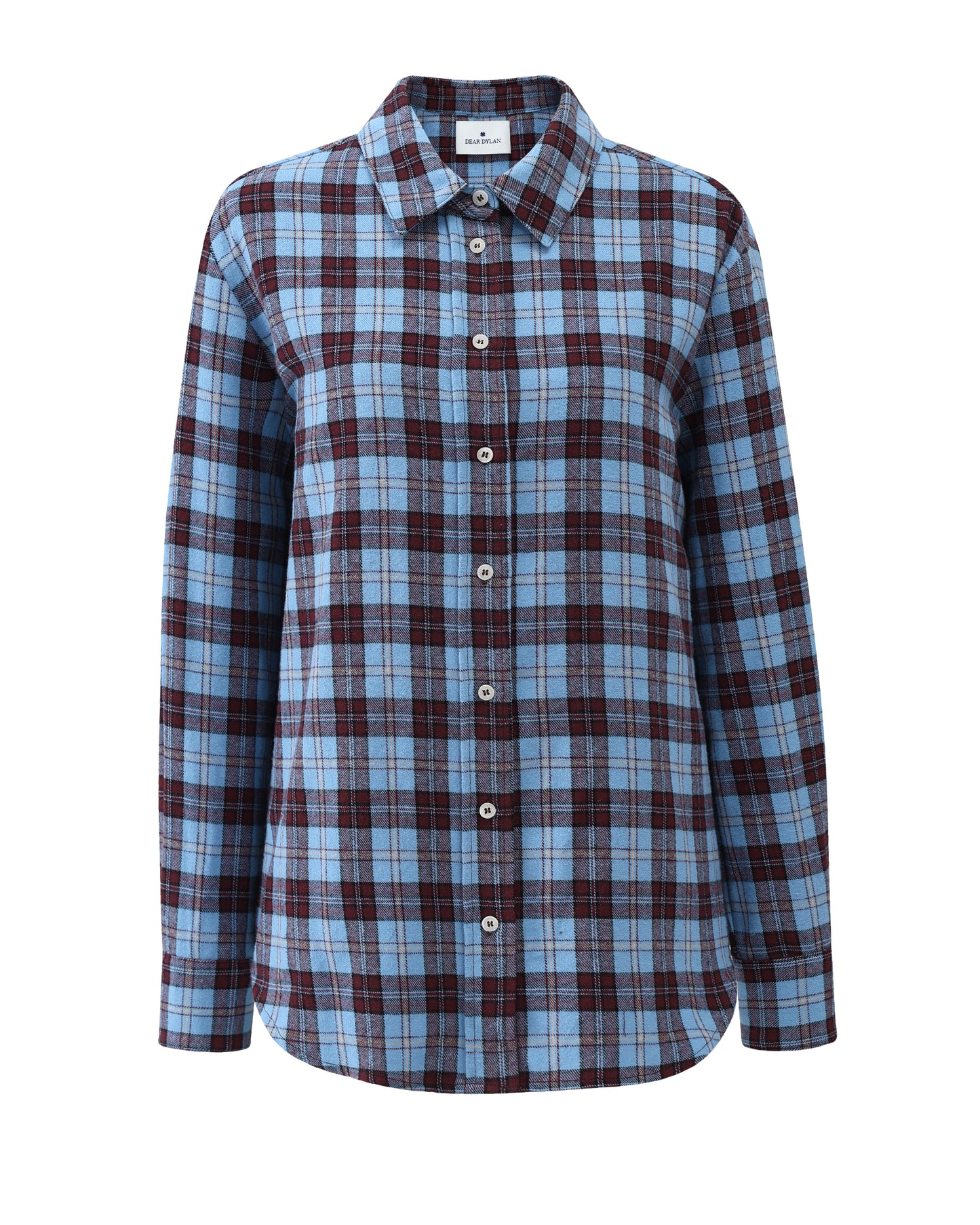 Dear Dylan | Boyfriend Plaid Shirt - Denim / Port