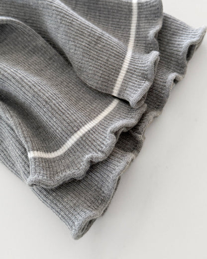 Dear Dylan | Merino Line Tee - Grey Marle