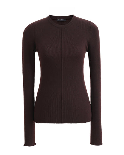 Dear Dylan | Merino Long Sleeve Knit - Port