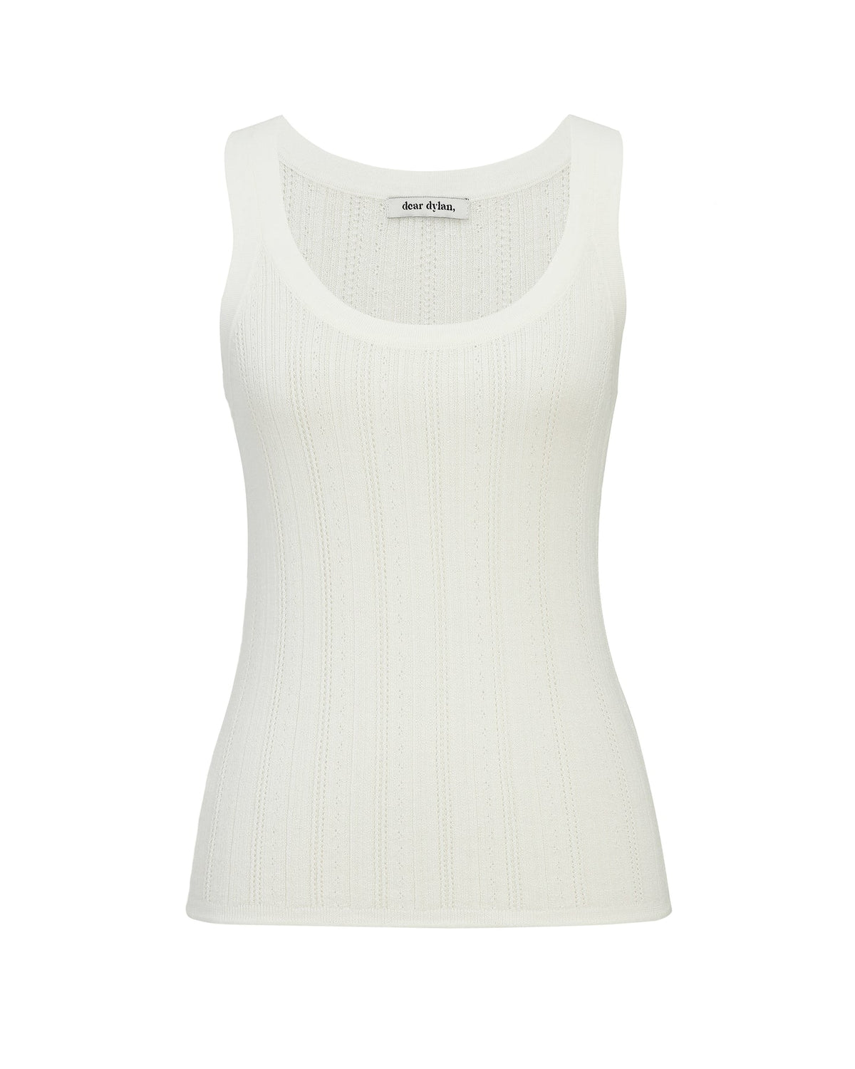 Dear Dylan | Merino Pointelle Daily Tank - Ivory