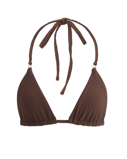 Dear Dylan | Petite Tie Top - Umber Rib