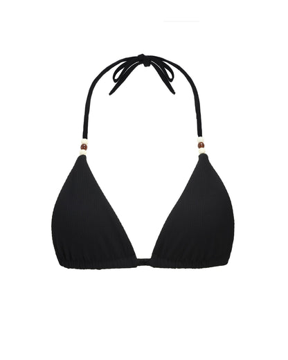Dear Dylan | Petite Tie Top -Noir Rib