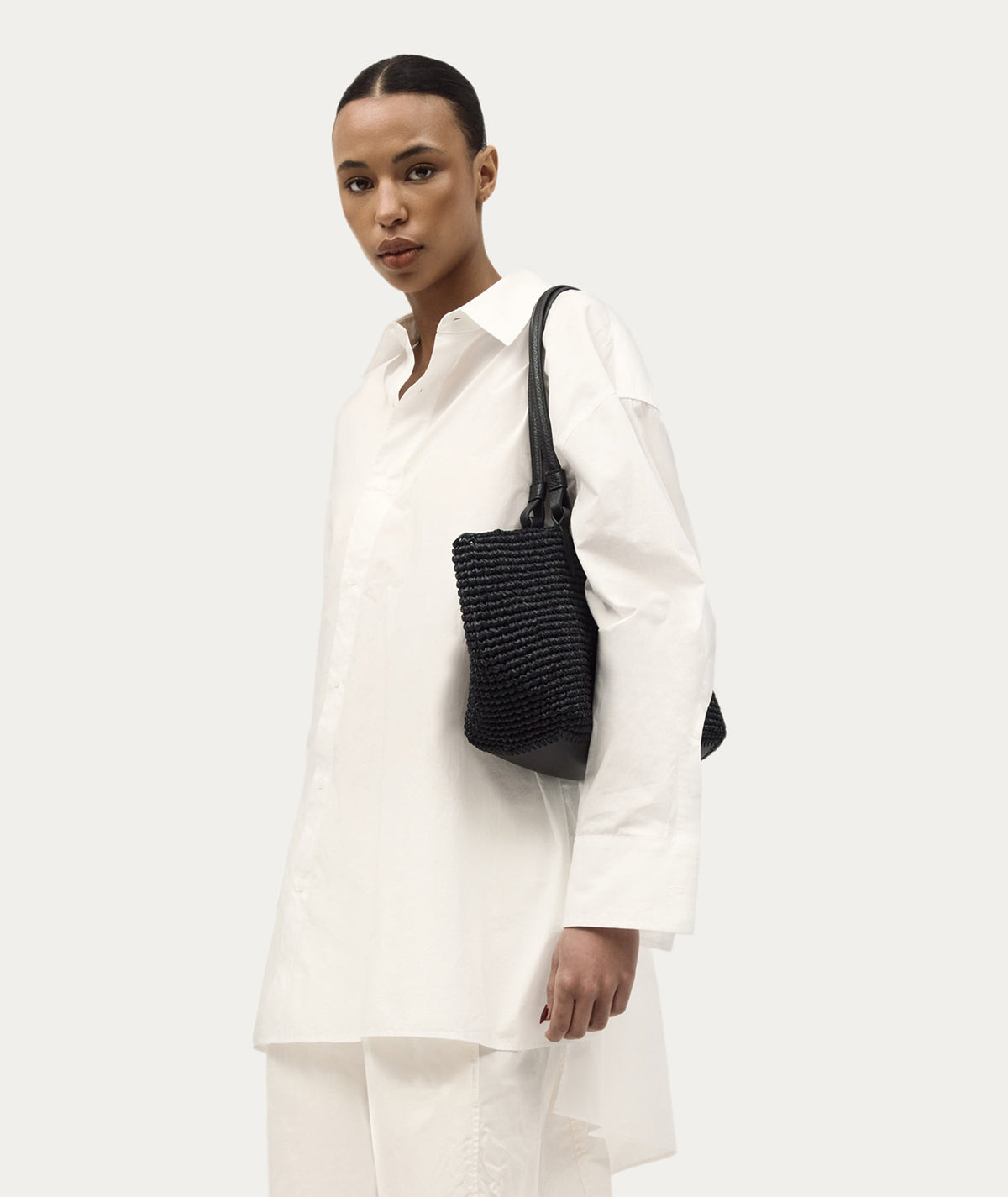 Deadly Ponies | Medium Bandit Tote - Black Raffia