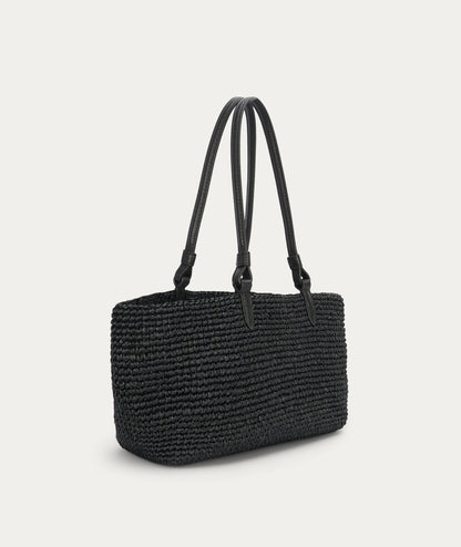 Deadly Ponies | Medium Bandit Tote - Black Raffia