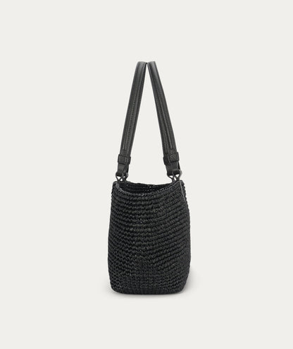 Deadly Ponies | Medium Bandit Tote - Black Raffia