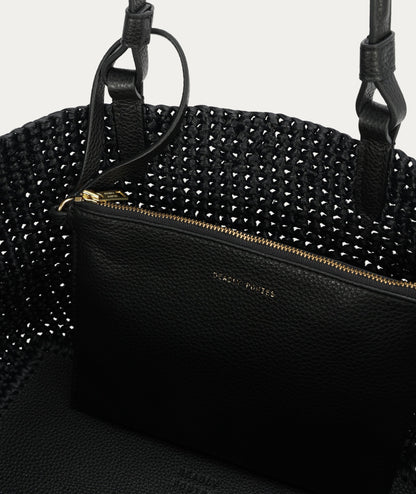 Deadly Ponies | Medium Bandit Tote - Black Raffia
