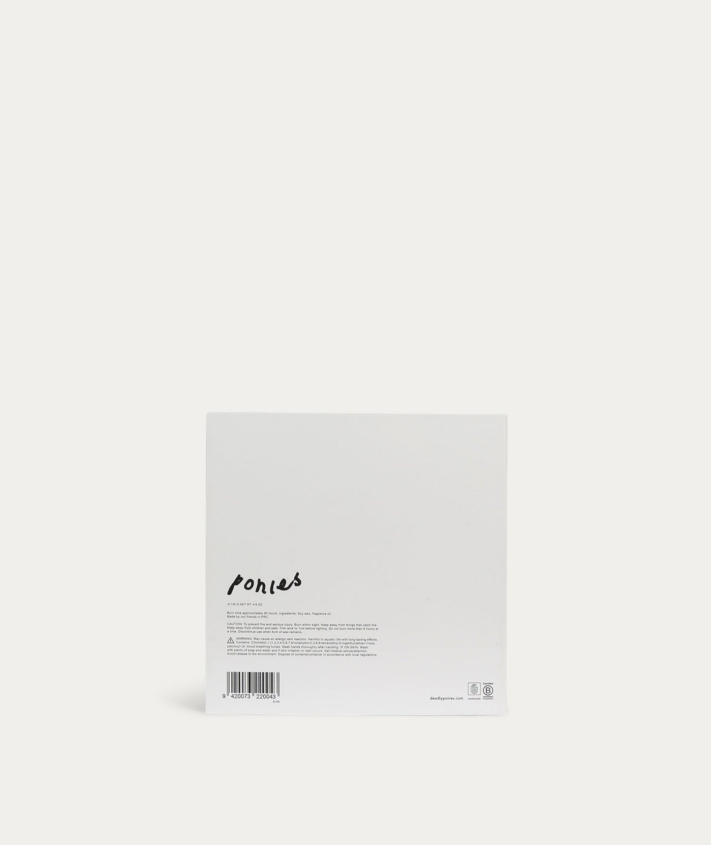 Deadly Ponies | Dan Arps Candle - Pink