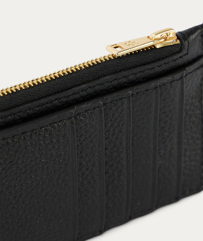 Deadly Ponies | Zip Card Holder - Black / Brass